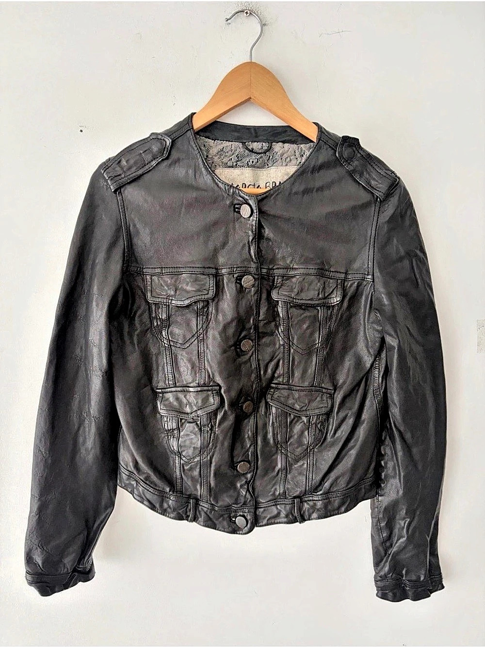 Giorgio Brato Women’s Leather Jacket Size 42